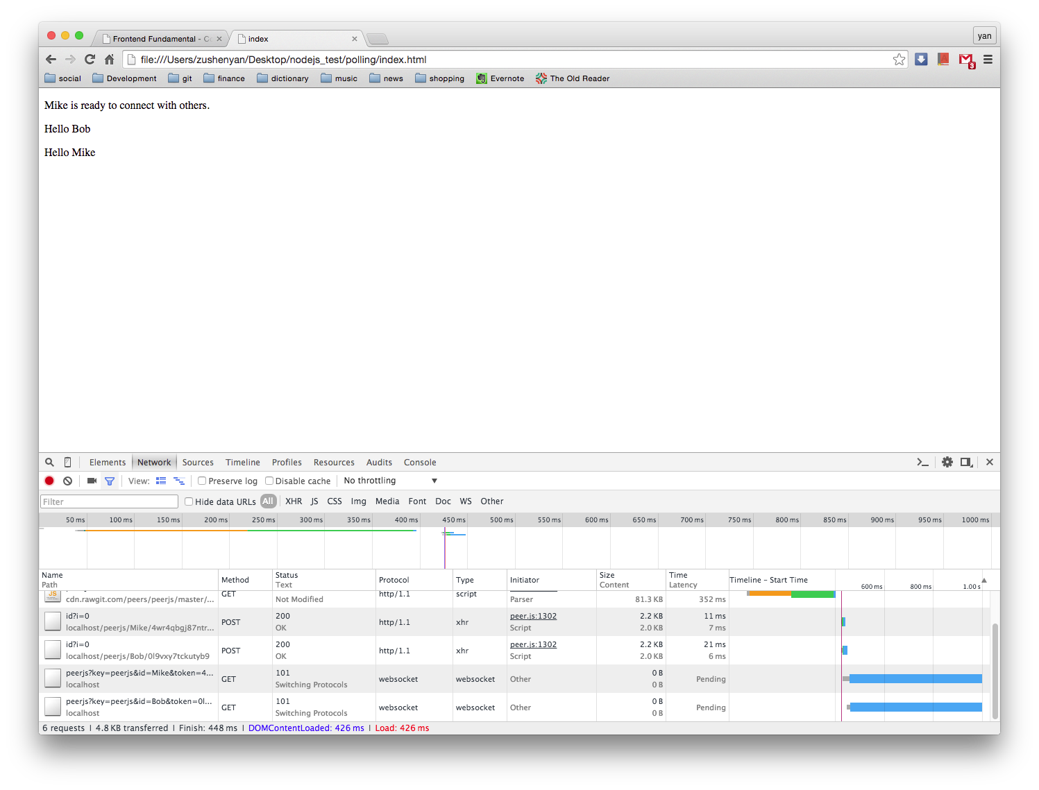 webRTC result