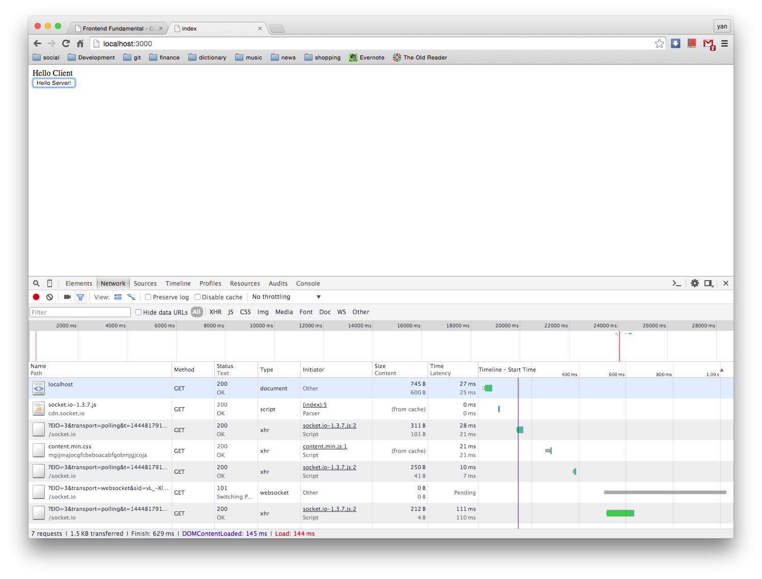 websocket client